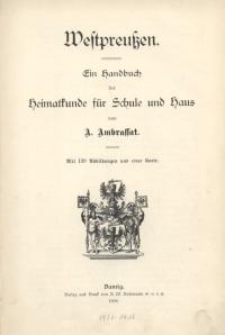Westpreussen : Ein Handbuch der Heimatkunde für Schule und Haus