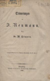 Erinnerungen an F. Neumann