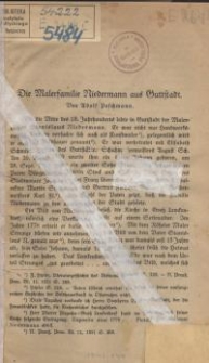 Die Malerfamilie Niedermann aus Guttstadt