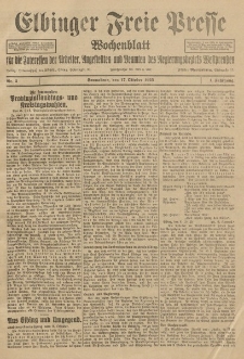 Freie Presse, Nr. 3 Sonnabend 17. Oktober 1925 1. Jahrgang