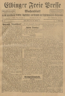 Freie Presse, Nr. 4 Sonnabend 24. Oktober 1925 1. Jahrgang