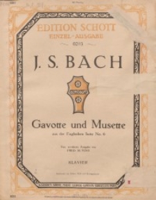 Gavotte und Musette aus der Englischen Suite No. 6