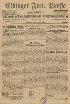 Freie Presse, Nr. 5 Sonnabend 31. Oktober 1925 1. Jahrgang