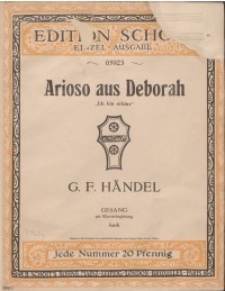 Arioso aus Deborah : "Ich bin erhört"