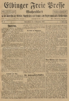 Freie Presse, Nr. 6 Sonnabend 7. November 1925 1. Jahrgang