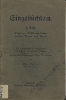 Singbüchlein. Th. 1