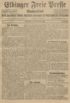 Freie Presse, Nr. 7 Sonnabend 14. November 1925 1. Jahrgang