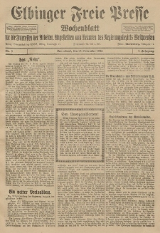 Freie Presse, Nr. 8 Sonnabend 21. November 1925 1. Jahrgang
