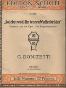 Romanze aus der Oper &ldquo;Die Regimentstochter&rdquo;