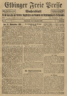 Freie Presse, Nr. 10 Sonnabend 5. Dezember 1925 1. Jahrgang