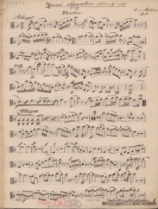 Zwei Sonaten F-dur, G-moll. No. 1. Op. 5 (Viola)