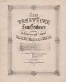 Neun Tonst&uuml;cke. VI : Menuett (Aus den Menuetten f&uuml;r Orchester No. 9)