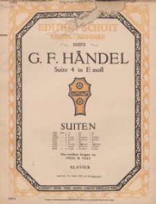 Suite 4 in E-moll : Klavier