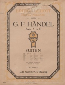Suite 5 in E : Klavier