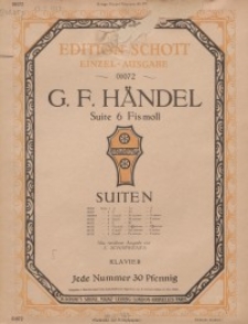 Suite 6 in Fis-moll : Klavier