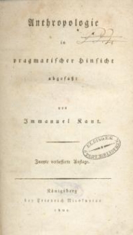 Anthropologie in pragmatischer Hinsicht