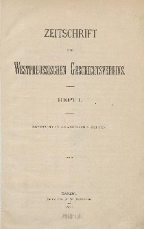 Zeitschrift des Westpreußischen Geschichtsvereins, 1880-1882, H. 1-6