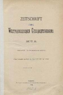 Zeitschrift des Westpreußischen Geschichtsvereins, 1919-1922, H. 59-62