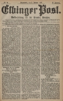 Elbinger Post, Nr. 4 Sonnabend 5 Januar 1878, 5 Jahrg.