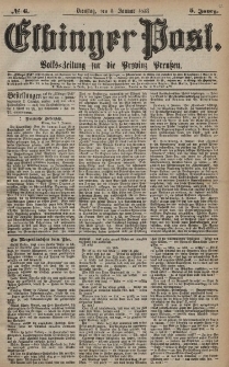 Elbinger Post, Nr. 6 Dienstag 8 Januar 1878, 5 Jahrg.
