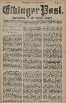 Elbinger Post, Nr. 12 Dienstag 15 Januar 1878, 5 Jahrg.