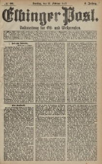 Elbinger Post, Nr. 36 Dienstag 12 Februar 1878, 5 Jahrg.