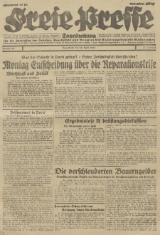 Freie Presse, Nr. 92 Sonnabend 20. April 1929 5. Jahrgang