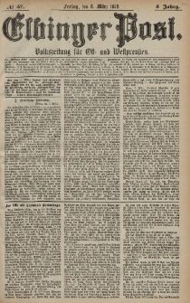 Elbinger Post, Nr. 57 Freitag 8 März 1878, 5 Jahrg.