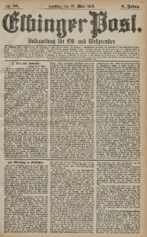 Elbinger Post, Nr. 59 Sonntag 10 März 1878, 5 Jahrg.