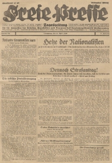 Freie Presse, Nr. 96 Donnerstag 25. April 1929 5. Jahrgang