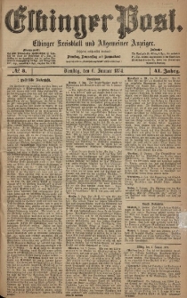 Elbinger Post, Nr. 3, Dienstag 6 Januar 1874, 41 Jh