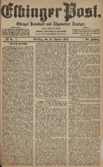 Elbinger Post, Nr. 6, Dienstag 13 Januar 1874, 41 Jh