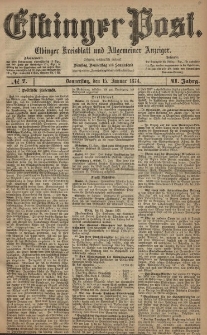 Elbinger Post, Nr. 7, Donnerstag 15 Januar 1874, 41 Jh