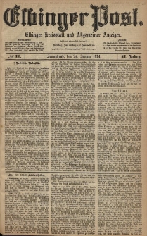 Elbinger Post, Nr. 11, Sonnabend 24 Januar 1874, 41 Jh