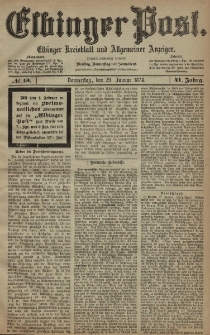 Elbinger Post, Nr. 13, Donnerstag 29 Januar 1874, 41 Jh