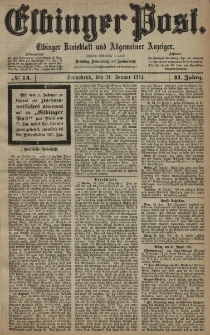 Elbinger Post, Nr. 14, Sonnabend 31 Januar 1874, 41 Jh