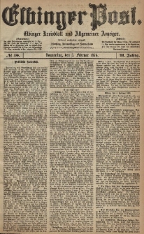 Elbinger Post, Nr. 16, Donnerstag 5 Februar 1874, 41 Jh