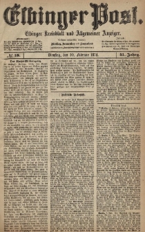 Elbinger Post, Nr. 18, Dienstag 10 Februar 1874, 41 Jh