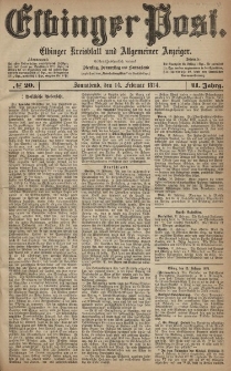 Elbinger Post, Nr. 20, Sonnabend 14 Februar 1874, 41 Jh