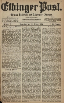 Elbinger Post, Nr. 22, Donnerstag 19 Februar 1874, 41 Jh