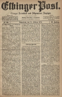 Elbinger Post, Nr. 23, Sonnabend 21 Februar 1874, 41 Jh