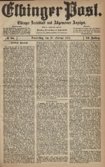 Elbinger Post, Nr. 25, Donnerstag 26 Februar 1874, 41 Jh