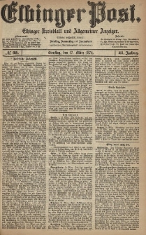 Elbinger Post, Nr. 33, Dienstag 17 März 1874, 41 Jh