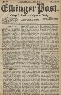 Elbinger Post, Nr. 42, Donnerstag 9 April 1874, 41 Jh