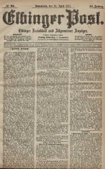 Elbinger Post, Nr. 46, Sonnabend 18 April 1874, 41 Jh