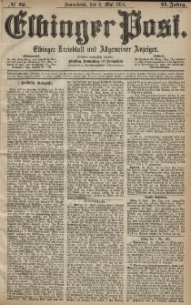 Elbinger Post, Nr. 52, Sonnabend 2 Mai 1874, 41 Jh