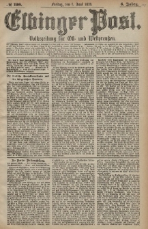 Elbinger Post, Nr. 126 Freitag 1 Juni 1878, 5 Jahrg.