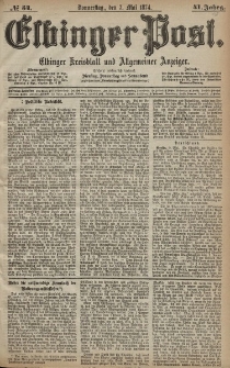 Elbinger Post, Nr. 54, Donnerstag 7 Mai 1874, 41 Jh