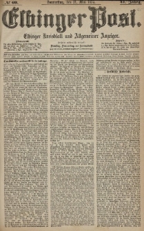 Elbinger Post, Nr. 60, Donnerstag 21 Mai 1874, 41 Jh