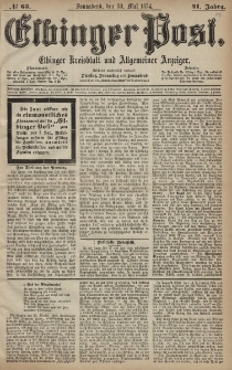 Elbinger Post, Nr. 63, Sonnabend 30 Mai 1874, 41 Jh